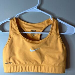 Nike Pro Orange Dri-Fit Racerback Sports Bra EUC